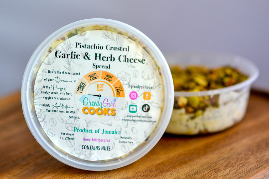 Pistachio Crusted Garlic & Herb Cheese spread